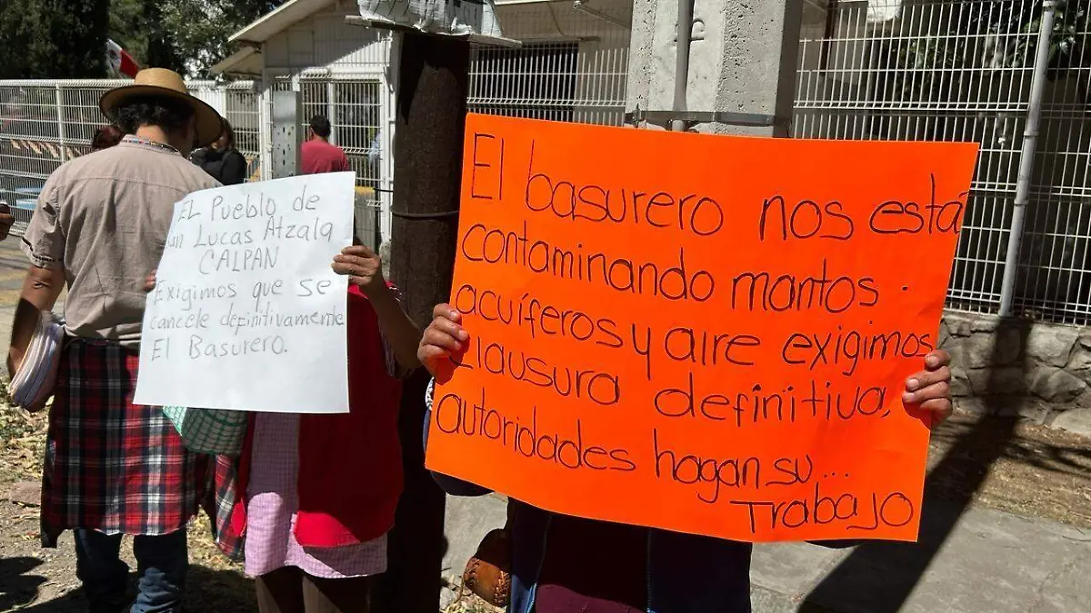 protesta  tiradero Intermunicipal de Cholula 1